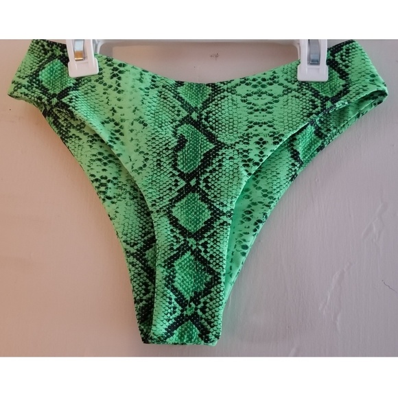 green snakeskin bikini